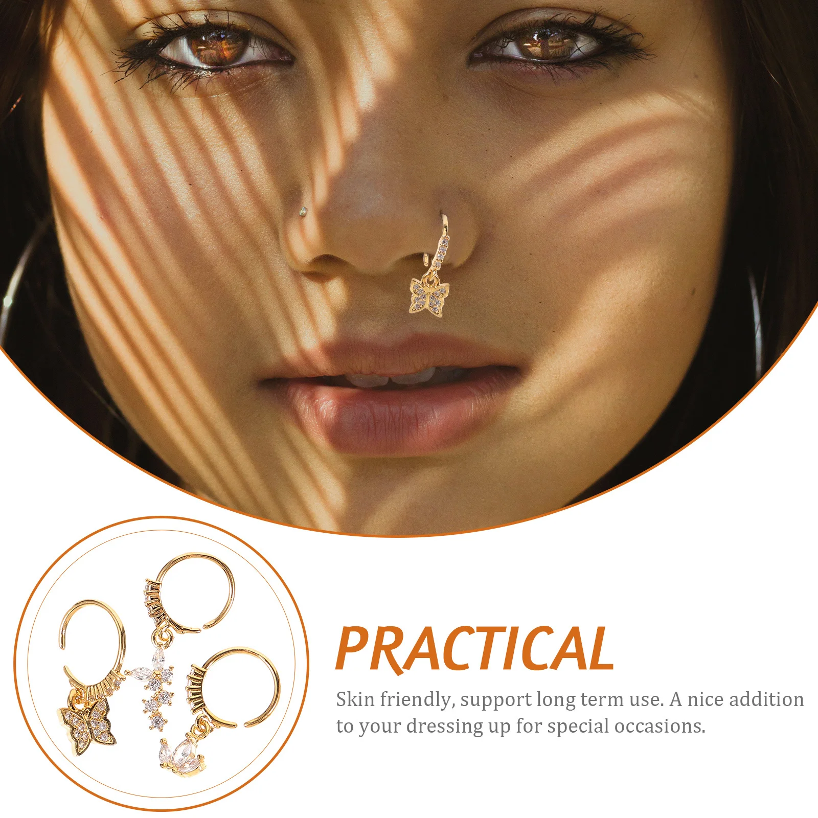 3Pcs Butterfly Pearl Nose Rings Premium Stainless Steel Fade Resistant Rhinestone Nose Piercing Studs for Special Occasions
3Pcs Butterfly Pearl Nose Rings Premium Stainless Steel Fade Resistant Rhinestone Nose Piercing Studs for Special Occasions