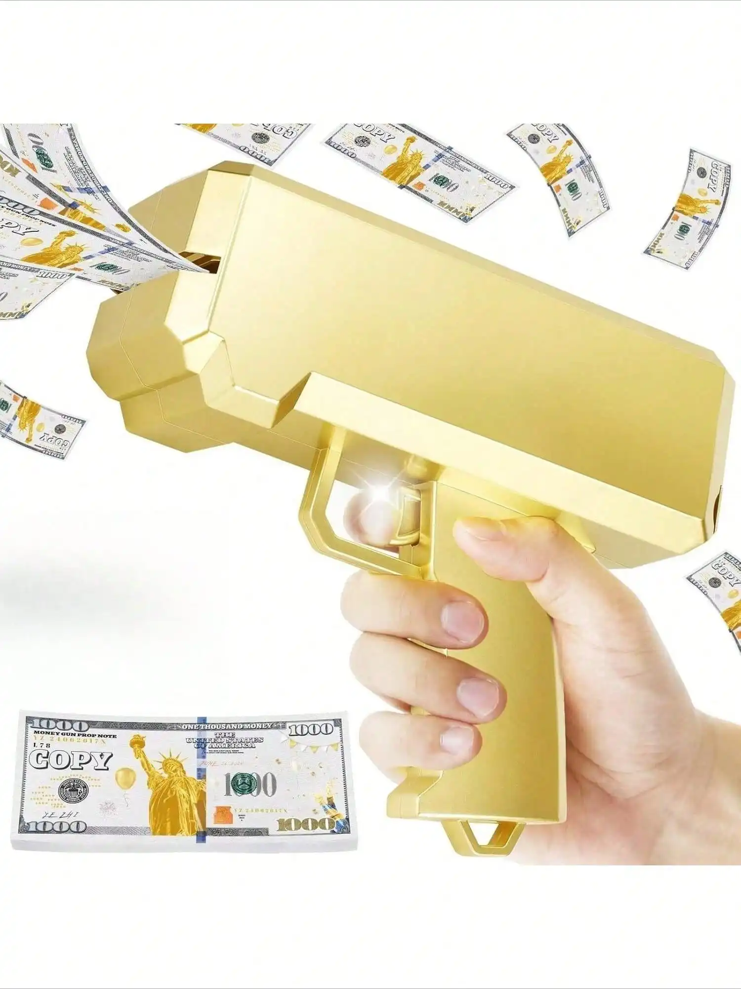 Luxury Money Spraying Gun for Party Hosts, 100pcs Realistic Prop Paper Bills, Fun Durable Banknote Launcher for Kids Adult, Festival Gift, Halloween Costume & Family Gatherings
Luxury Money Spraying Gun for Party Hosts, 100pcs Realistic Prop Paper Bills, Fun Durable Banknote Launcher for Kids Adult, Festival Gift, Halloween Costume & Family Gatherings