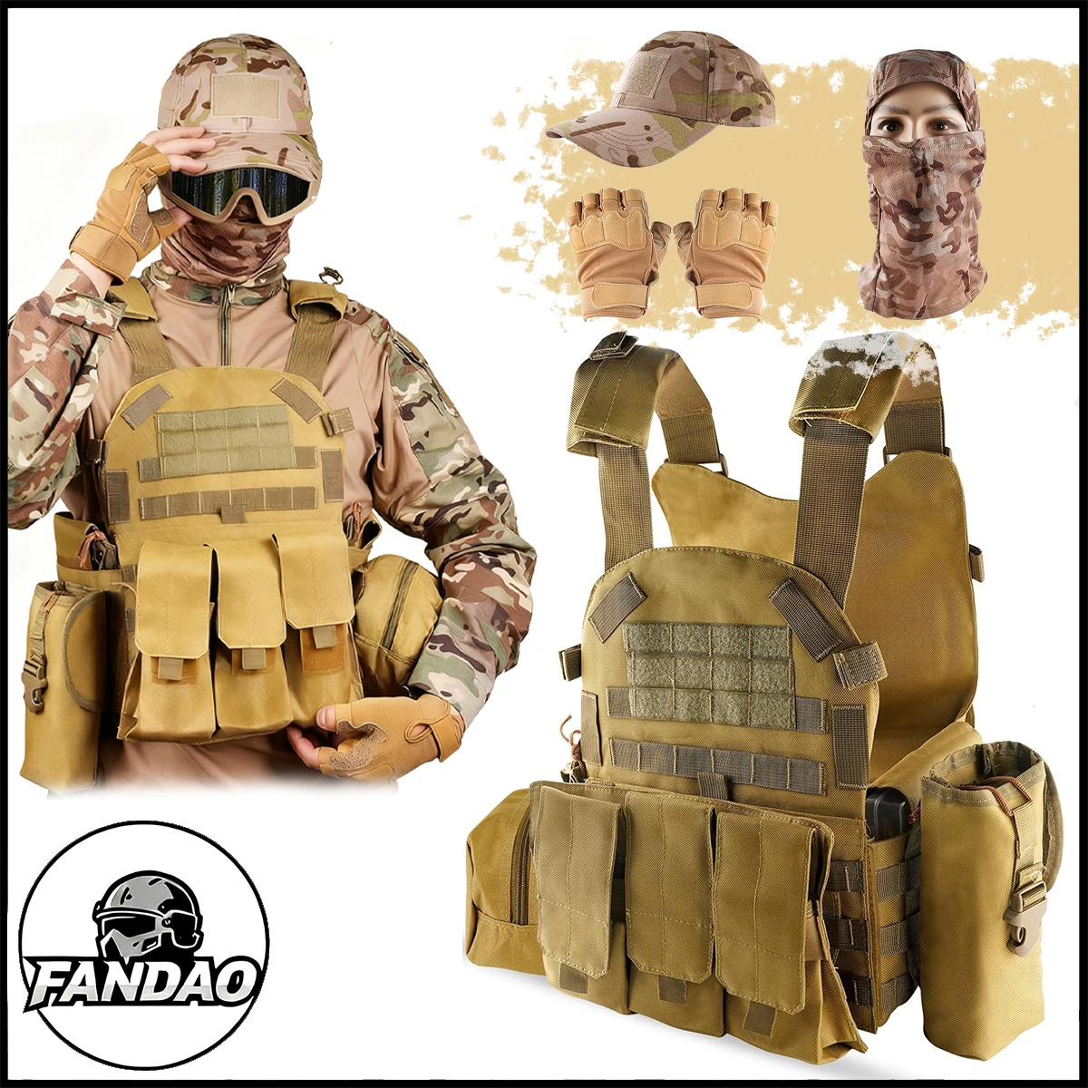 Tactical Vest Set for Men with Hat Glove Mask,Airsoft Paintball Quick Release Vest Outdoor Hunting Shooting Protective Equipment
Tactical Vest Set for Men with Hat Glove Mask,Airsoft Paintball Quick Release Vest Outdoor Hunting Shooting Protective Equipment