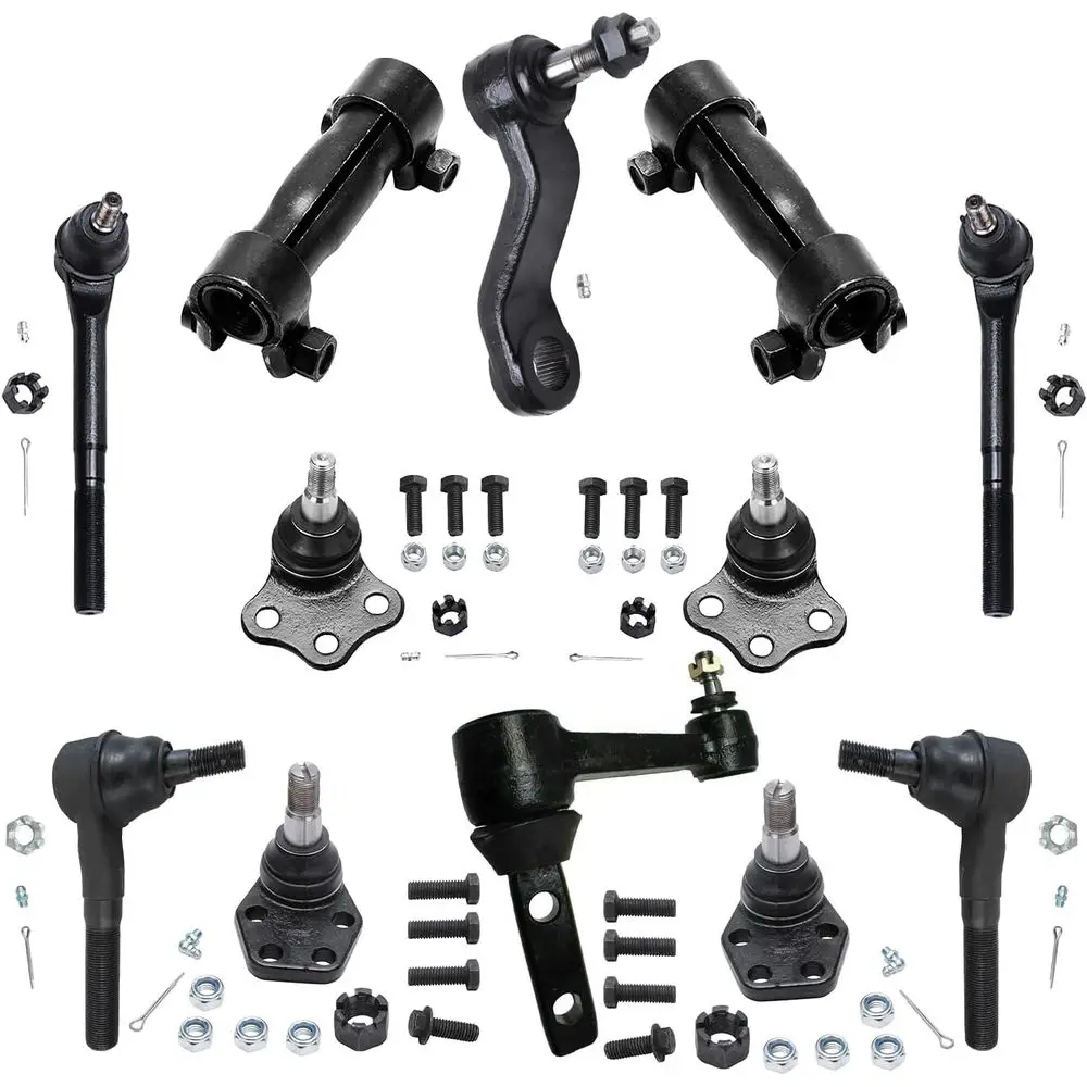 2000-2002 2500/3500 Suspension Kit with 12pc Parts: Upper/Lower Ball Joints, Tie Rods, Adjusting Sleeves, Idler Arm, Pitman Arm
2000-2002 2500/3500 Suspension Kit with 12pc Parts: Upper/Lower Ball Joints, Tie Rods, Adjusting Sleeves, Idler Arm, Pitman Arm