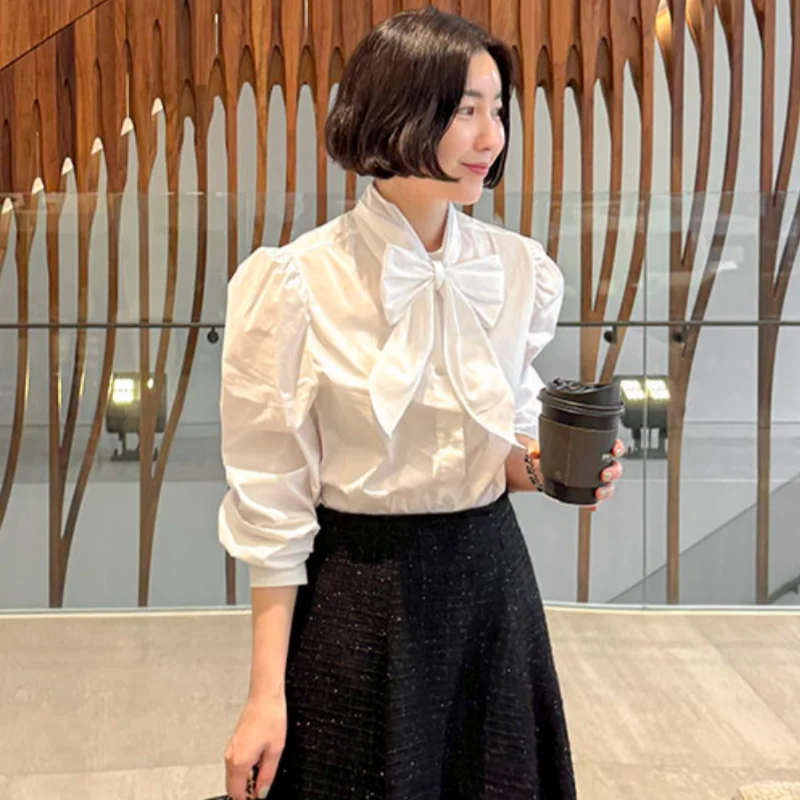 Модная женская блузка с длинным рукавом Dongda Gate, прямого кроя, с драпировкой и узлом, из хлопка
Модная женская блузка с длинным рукавом Dongda Gate, прямого кроя, с драпировкой и узлом, из хлопка