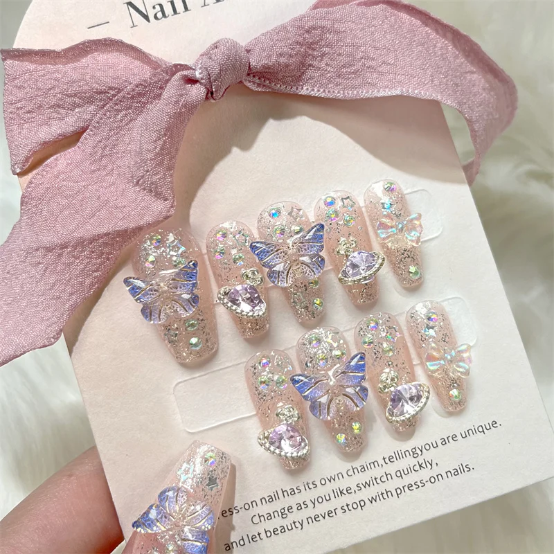 Galaxy Glitter Aurora Planet Press-On Nails Fake Nails Set Artificial Art Nails Finger Manicure For Women And Girls
Galaxy Glitter Aurora Planet Press-On Nails Fake Nails Set Artificial Art Nails Finger Manicure For Women And Girls