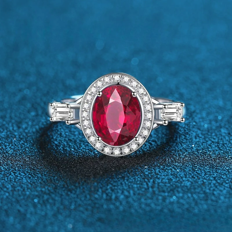 Pigeon Blood Red Sapphire Emerald Full Body PT950 Platinum Artificially Cultivated Gemstone Ring Set with Diamond Rings
Pigeon Blood Red Sapphire Emerald Full Body PT950 Platinum Artificially Cultivated Gemstone Ring Set with Diamond Rings