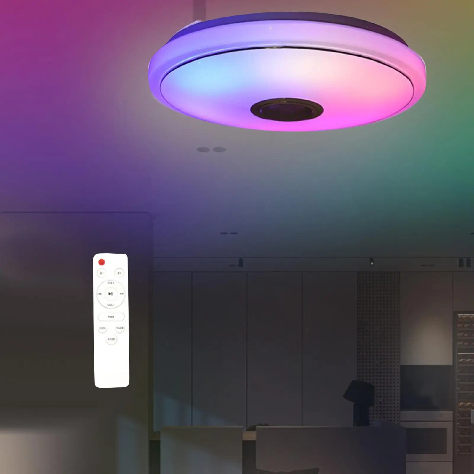 LED Ceiling Light with Speaker Thin Round Ceiling Mount with App and Remote Control for Hotel Bedroom Balcony Garage Living Room
LED Ceiling Light with Speaker Thin Round Ceiling Mount with App and Remote Control for Hotel Bedroom Balcony Garage Living Room