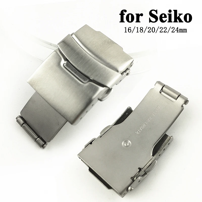 Пряжка из нержавеющей стали для браслета Seiko 16/18/20/22/24 мм, складная Пряжка, двойная кнопка, пряжка, застежка для дайвинга, аксессуары
Пряжка из нержавеющей стали для браслета Seiko 16/18/20/22/24 мм, складная Пряжка, двойная кнопка, пряжка, застежка для дайвинга, аксессуары