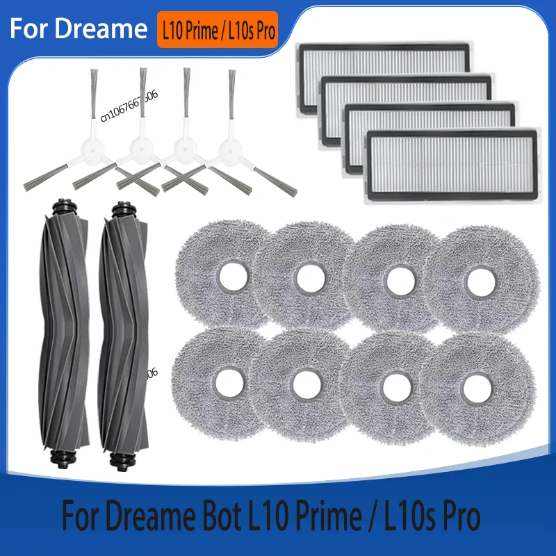 Accessories Fit For Dreame Bot L10 Prime / L10s Pro Replacemet Parts Roller Rubber Side Brush Hepa Filter Mop Cloth
Accessories Fit For Dreame Bot L10 Prime / L10s Pro Replacemet Parts Roller Rubber Side Brush Hepa Filter Mop Cloth