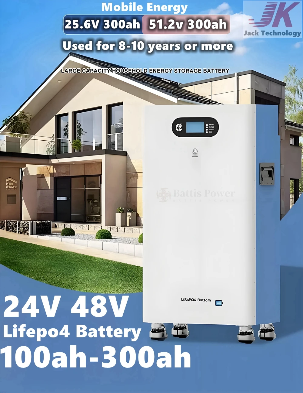 Аккумуляторная батарея JK 51.2V 300Ah 25.6V 300Ah 24V 48V для домашнего использования и мобильных систем хранения энергии, фотоэлектрическая, с сроком службы 8-10 лет или более.
Аккумуляторная батарея JK 51.2V 300Ah 25.6V 300Ah 24V 48V для домашнего использования и мобильных систем хранения энергии, фотоэлектрическая, с сроком службы 8-10 лет или более.