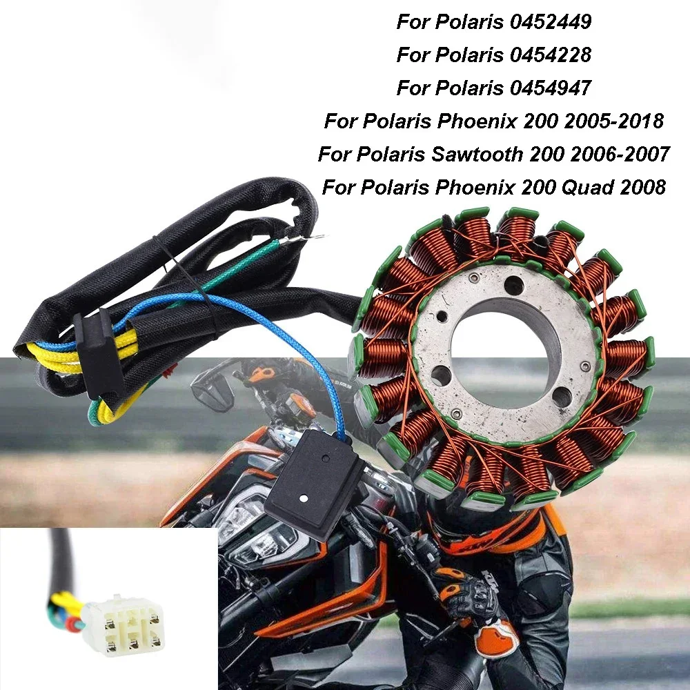 Generator Stator Coil For Polaris 0452449 Phoenix 200 2005-2018 Phoenix 200 Quad 2008 Sawtooth 200 2006-2007
Generator Stator Coil For Polaris 0452449 Phoenix 200 2005-2018 Phoenix 200 Quad 2008 Sawtooth 200 2006-2007