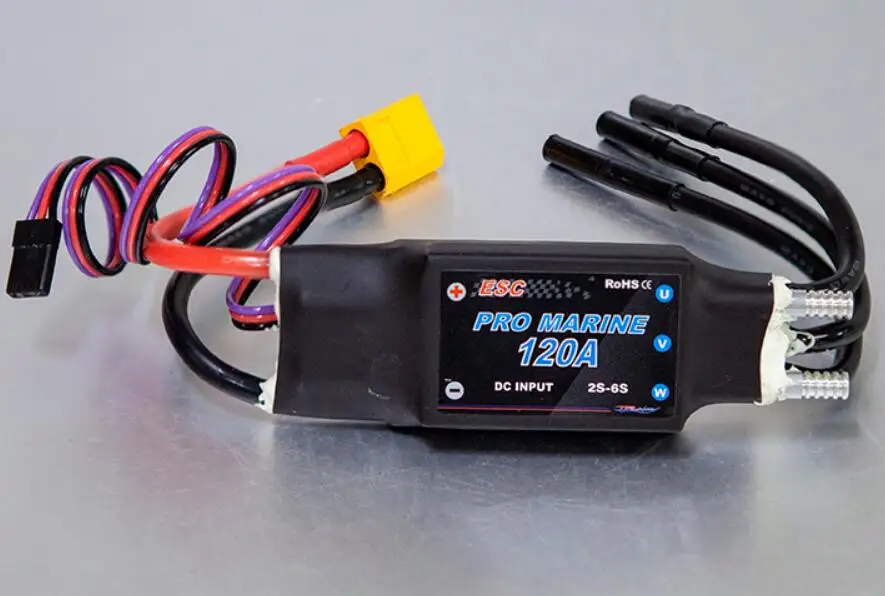 Контроллер скорости TFL Pro MARINE 120A ESC, вход постоянного тока 2-6S с водяным охлаждением для радиоуправляемой электромодельной лодки
Контроллер скорости TFL Pro MARINE 120A ESC, вход постоянного тока 2-6S с водяным охлаждением для радиоуправляемой электромодельной лодки