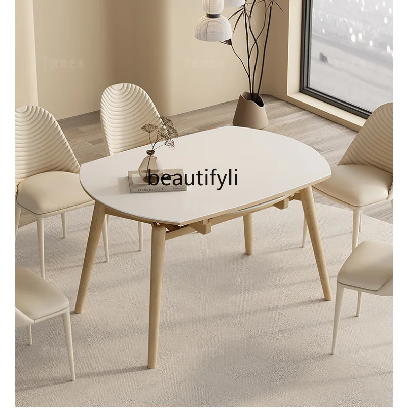 Stone Plate Retractable Folding Dining Table and Chair Small Apartment Dining Table Combination dining table set furniture
Stone Plate Retractable Folding Dining Table and Chair Small Apartment Dining Table Combination dining table set furniture