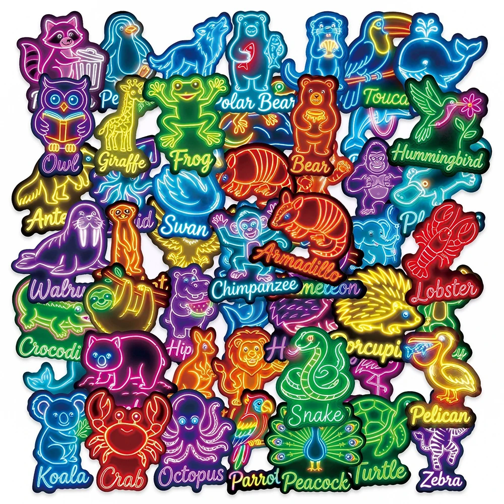 10/30/50pcs Neon Animal Cartoon Graffiti Stickers Aesthetic DIY Notebook Guitar Motorcycle Car Cool Waterproof Decoration Decals
10/30/50pcs Neon Animal Cartoon Graffiti Stickers Aesthetic DIY Notebook Guitar Motorcycle Car Cool Waterproof Decoration Decals