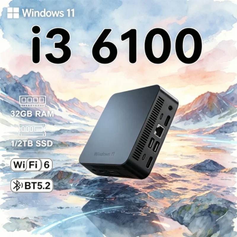 Sagacious 2026 Polished Prime MINI PC Windows 11 Pro Core I3 6100 RAM 1TB SSD WIFI 6 BT5.2 4K HD Opulent Elite Leisure
Sagacious 2026 Polished Prime MINI PC Windows 11 Pro Core I3 6100 RAM 1TB SSD WIFI 6 BT5.2 4K HD Opulent Elite Leisure