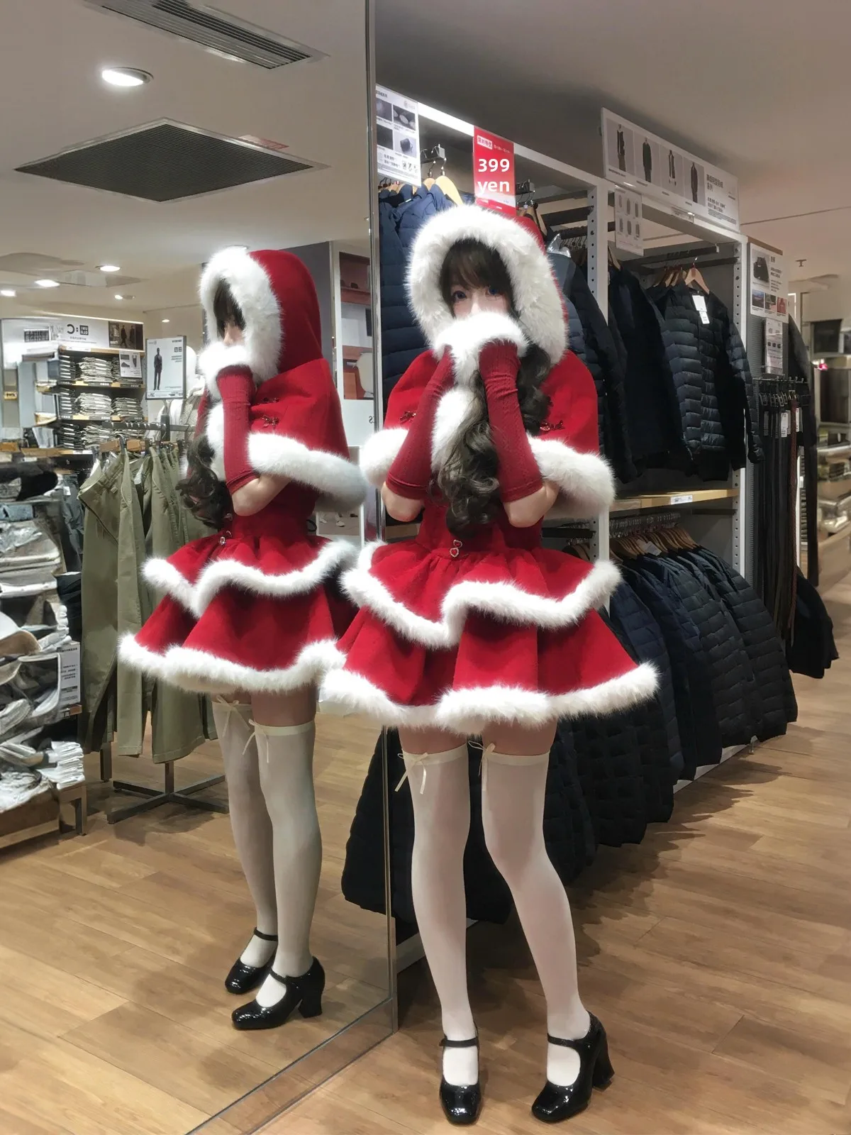 Unique Beautiful Christmas Red Dress Coat Two-Piece Set Autumn Winter Whole Set Gown Hooded Short Sleeve Warm Thick Ladies Skirt
Unique Beautiful Christmas Red Dress Coat Two-Piece Set Autumn Winter Whole Set Gown Hooded Short Sleeve Warm Thick Ladies Skirt