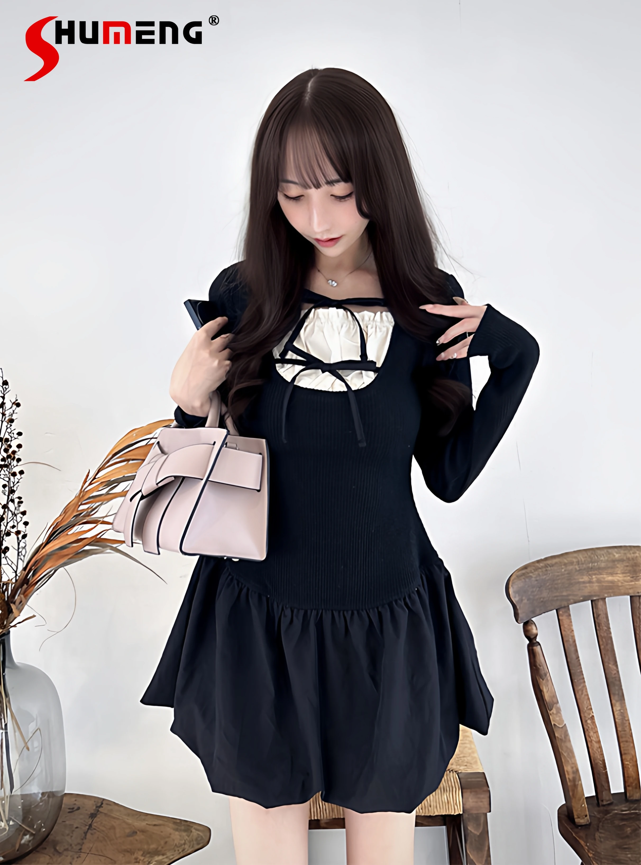 Элегантное милое универсальное платье в японском стиле с квадратным вырезом и длинными рукавами на шнуровке с бантом, плиссированное лоскутное облегающее короткое пышное платье для женщин
Элегантное милое универсальное платье в японском стиле с квадратным вырезом и длинными рукавами на шнуровке с бантом, плиссированное лоскутное облегающее короткое пышное платье для женщин