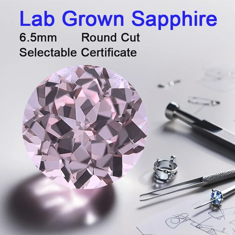 Lab Grown Sapphire Loose Stone Round Cut Morgan Pink VVS1 Charms Beads for DIY Jewelry Making Earrings Selectable AGLCertificate
Lab Grown Sapphire Loose Stone Round Cut Morgan Pink VVS1 Charms Beads for DIY Jewelry Making Earrings Selectable AGLCertificate