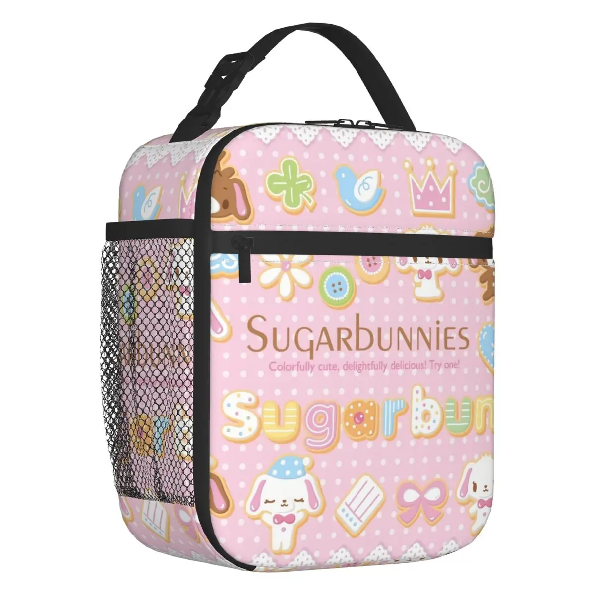 Мультфильм Sugarbunnies, японский аниме, многоразовый ланч-бокс на заказ, женский водонепроницаемый термохолодильник, изолированная сумка для обеда, офисная работа 
Мультфильм Sugarbunnies, японский аниме, многоразовый ланч-бокс на заказ, женский водонепроницаемый термохолодильник, изолированная сумка для обеда, офисная работа