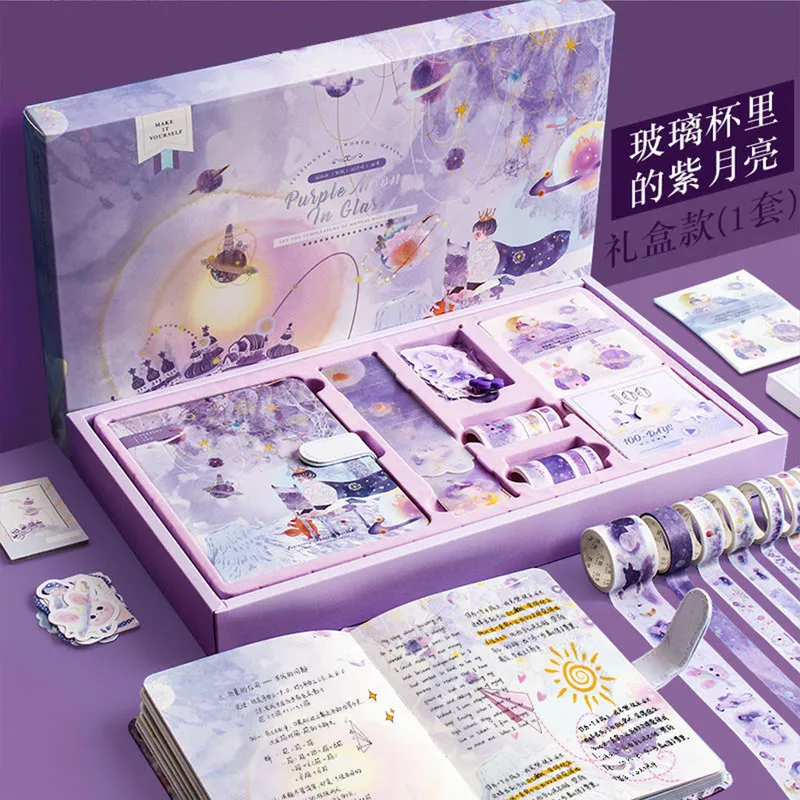 Small Fresh Handbook Gift Set Creative Japanese Notebook Kawaii Stationery Set Literary Girl Heart Handbook Material Tools
Small Fresh Handbook Gift Set Creative Japanese Notebook Kawaii Stationery Set Literary Girl Heart Handbook Material Tools