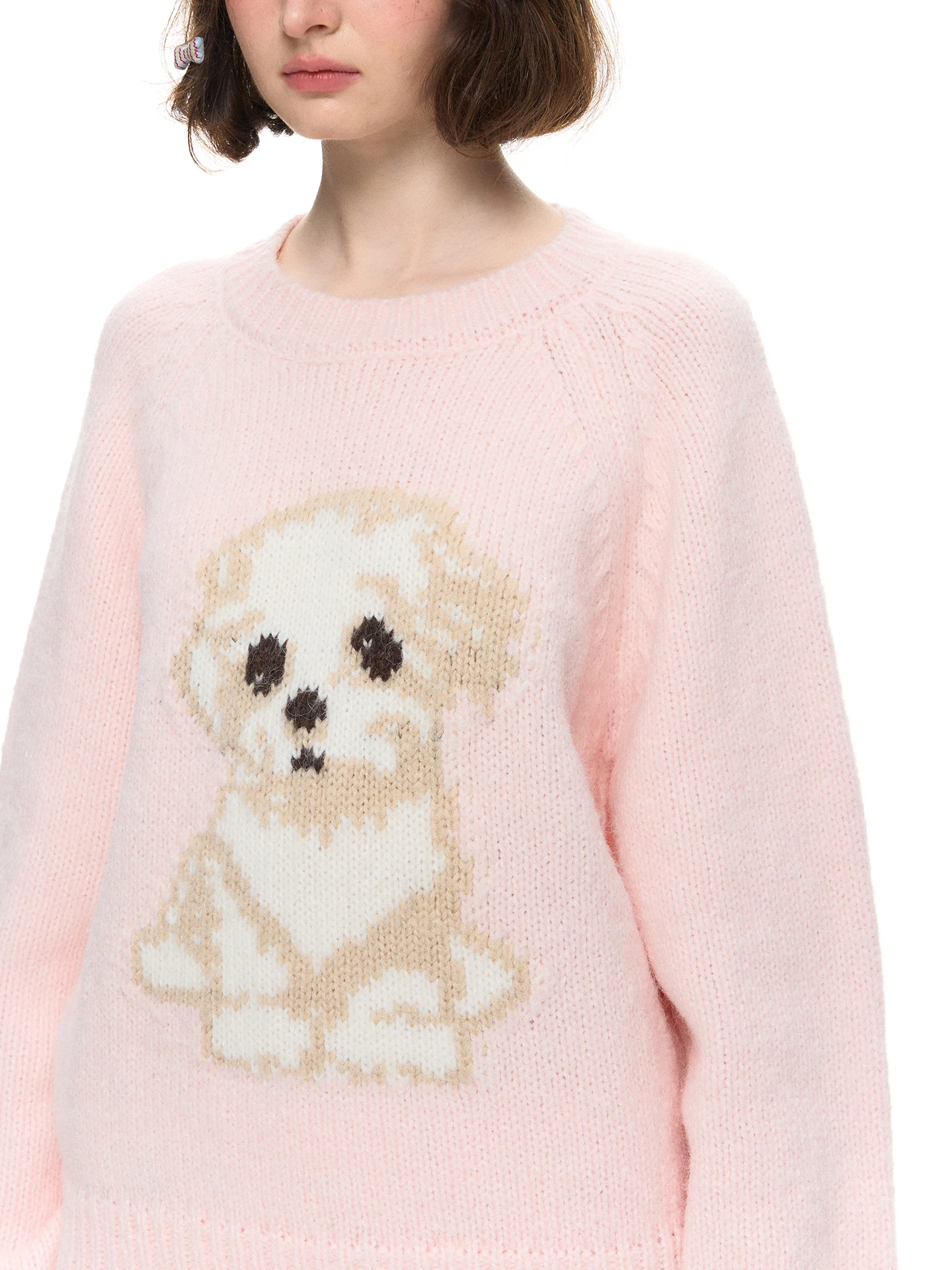 Romance Nanci Cute Pink Dog Loose round Ne Pullover Sweater Autumn Winter Thiened Sweet Sle Women's Online Exclusive
Romance Nanci Cute Pink Dog Loose round Ne Pullover Sweater Autumn Winter Thiened Sweet Sle Women's Online Exclusive