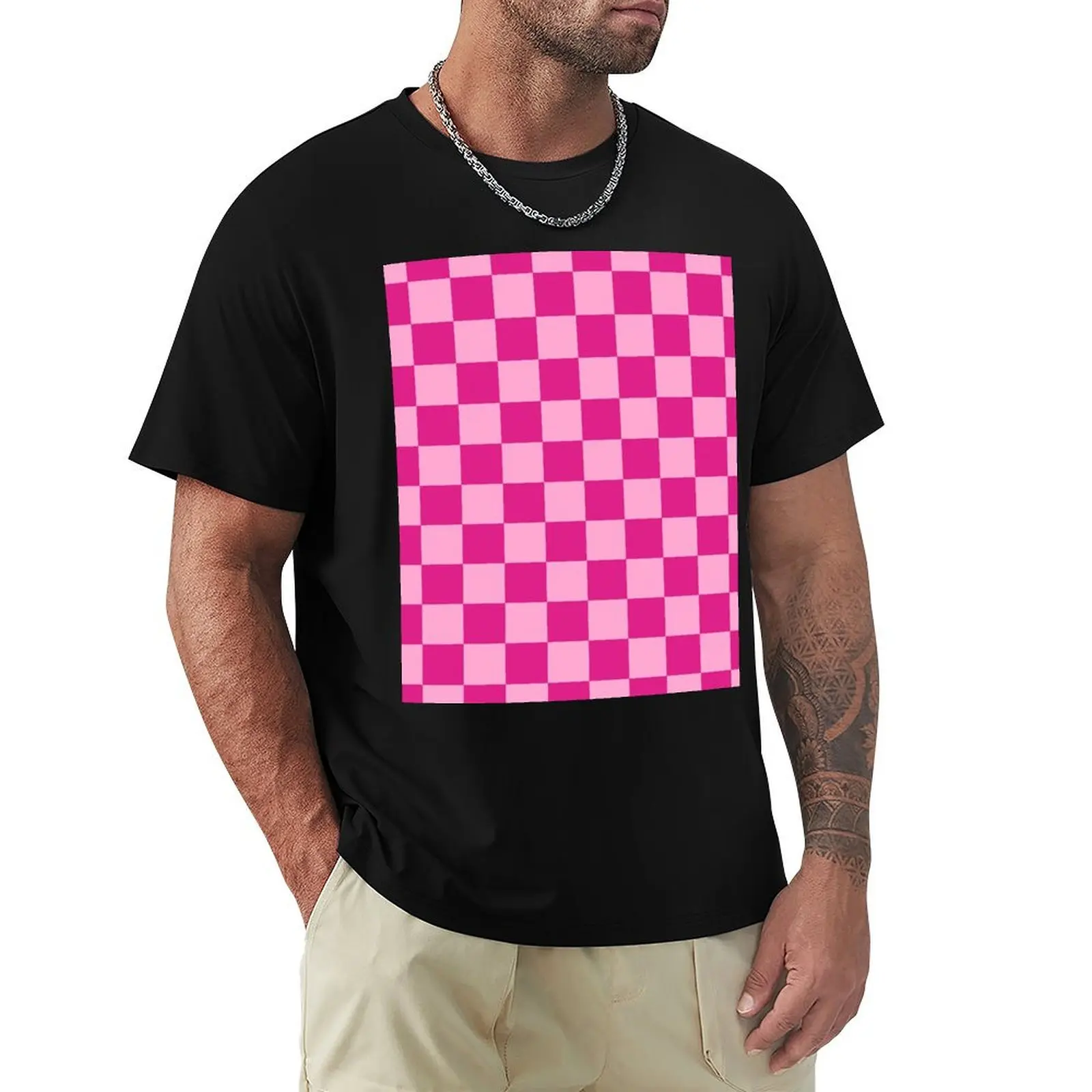 Hot Pink Checkerboard Pattern T-Shirt basketball graphic tees anime t shirts men workout shirt
Hot Pink Checkerboard Pattern T-Shirt basketball graphic tees anime t shirts men workout shirt
