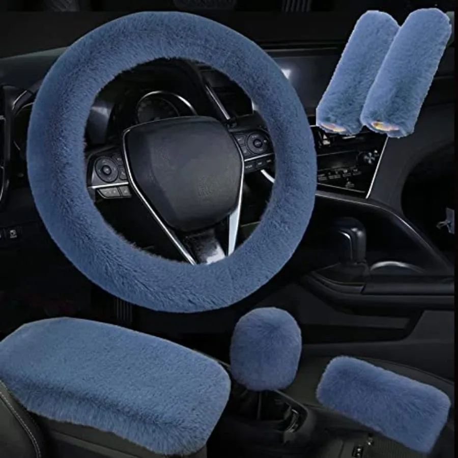 6pcs in 1 Set Soft Fluffy Car Steering Wheel Cover Faux Wool Auto Center Armrest Cove and Gear Shift Cover and Handbrake Cover
6pcs in 1 Set Soft Fluffy Car Steering Wheel Cover Faux Wool Auto Center Armrest Cove and Gear Shift Cover and Handbrake Cover