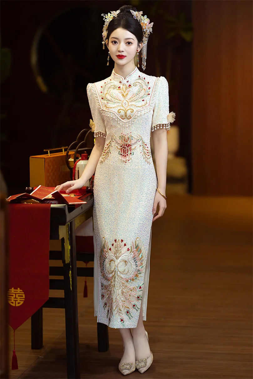 Elegant Pink Sensual Cheongam Summer Chinese Bridal Traditional Dress Engagement Parties Wedding Celebration Formal Attire CT057
Elegant Pink Sensual Cheongam Summer Chinese Bridal Traditional Dress Engagement Parties Wedding Celebration Formal Attire CT057