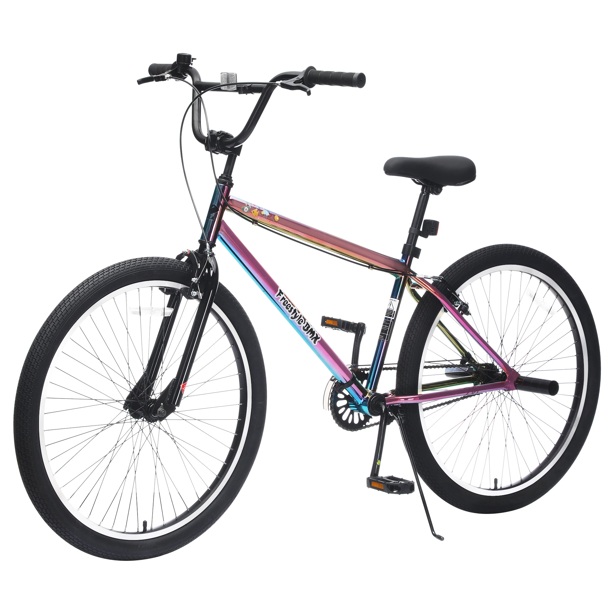 Alixeperss Store 26 Inch Freestyle Bike for Teens, Steel Frame Single-Speed Bicycle with 2 Pegs, Front Caliper Brake
Alixeperss Store 26 Inch Freestyle Bike for Teens, Steel Frame Single-Speed Bicycle with 2 Pegs, Front Caliper Brake