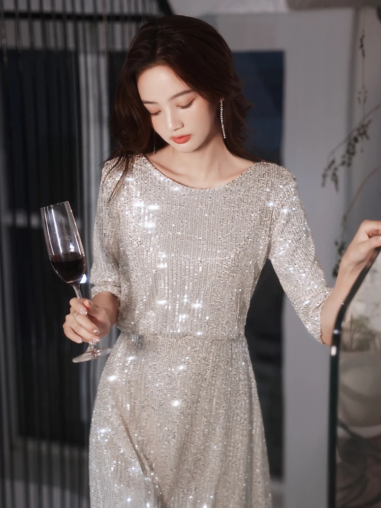 Ele Evening Gown Women's Host Slim Fit Sequin Dr Korean Sle Long Skirt Par Dr Wedding Dr Performance Dr
Ele Evening Gown Women's Host Slim Fit Sequin Dr Korean Sle Long Skirt Par Dr Wedding Dr Performance Dr