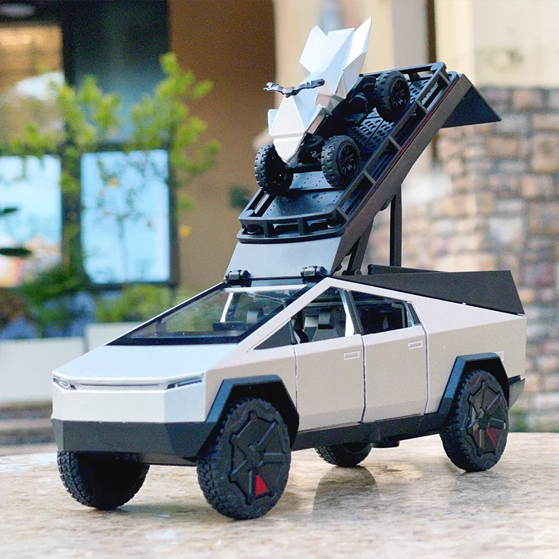 1/32 Tesla pickup model camper RV simulation alloy SUV boy children gift toy car
1/32 Tesla pickup model camper RV simulation alloy SUV boy children gift toy car