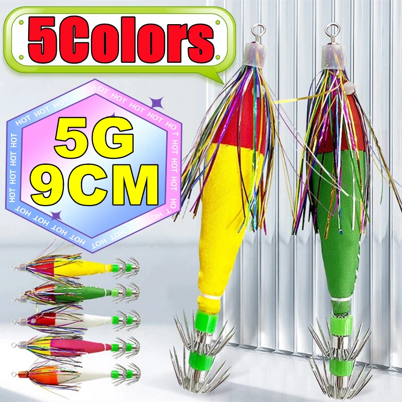 5 Colors Useful Fishing Bait 5g/9cm Luminous Wooden Shrimp Squid Hook Fake Baits Fish Hook Plastic Practical Fishing Accessories
5 Colors Useful Fishing Bait 5g/9cm Luminous Wooden Shrimp Squid Hook Fake Baits Fish Hook Plastic Practical Fishing Accessories