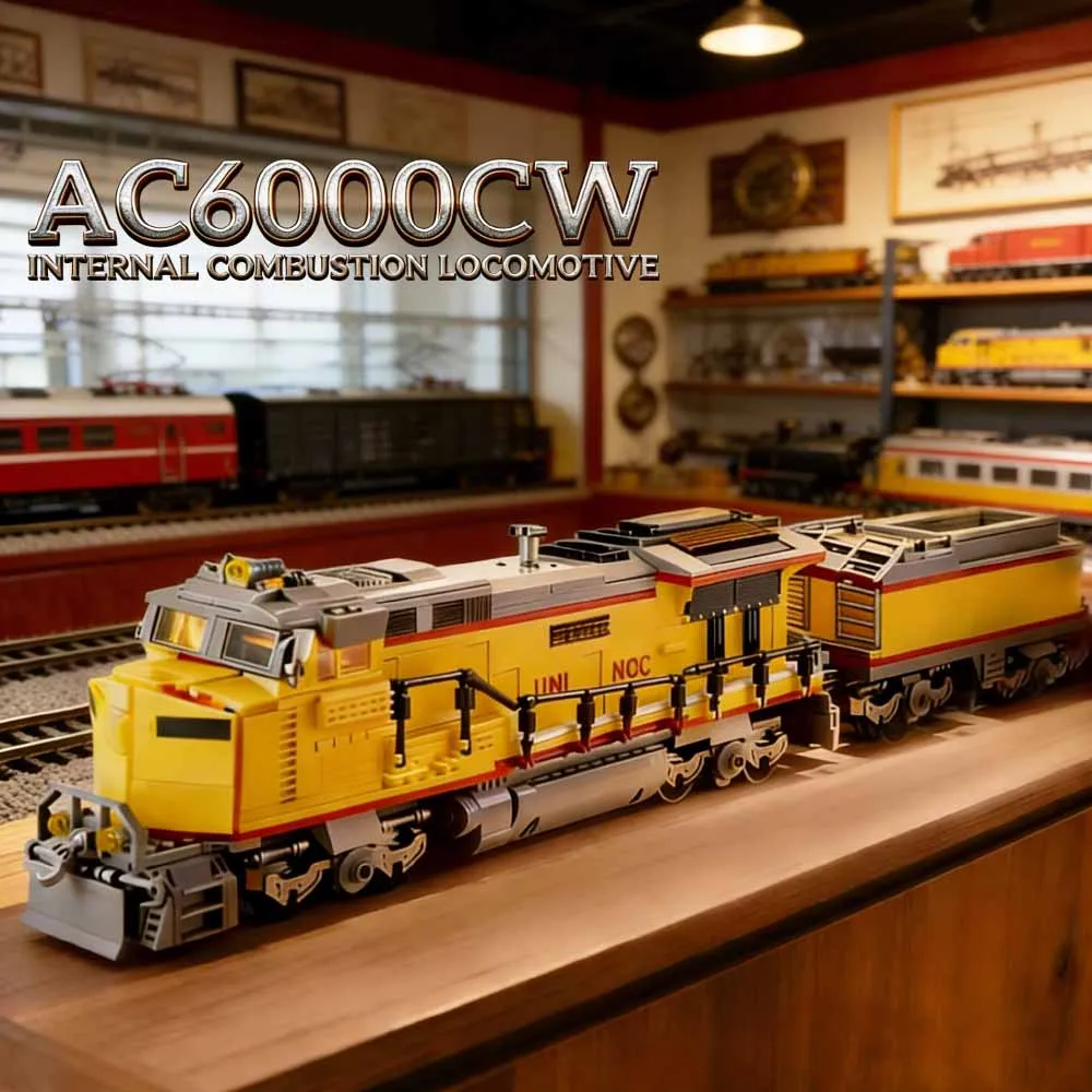 80019 Ideas RC Diesel Locomotive AC6000CW Train Railway Power 1062pcs Bricks Technical Model Building Blocks Toys Birthday Gifts
80019 Ideas RC Diesel Locomotive AC6000CW Train Railway Power 1062pcs Bricks Technical Model Building Blocks Toys Birthday Gifts