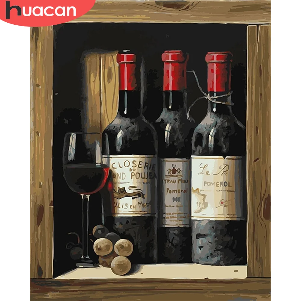 HUACAN Painting By Number Red Wine Drawing On Canvas HandPainted Painting Art Gift DIY Pictures By Number Kits Home Decoration
HUACAN Painting By Number Red Wine Drawing On Canvas HandPainted Painting Art Gift DIY Pictures By Number Kits Home Decoration