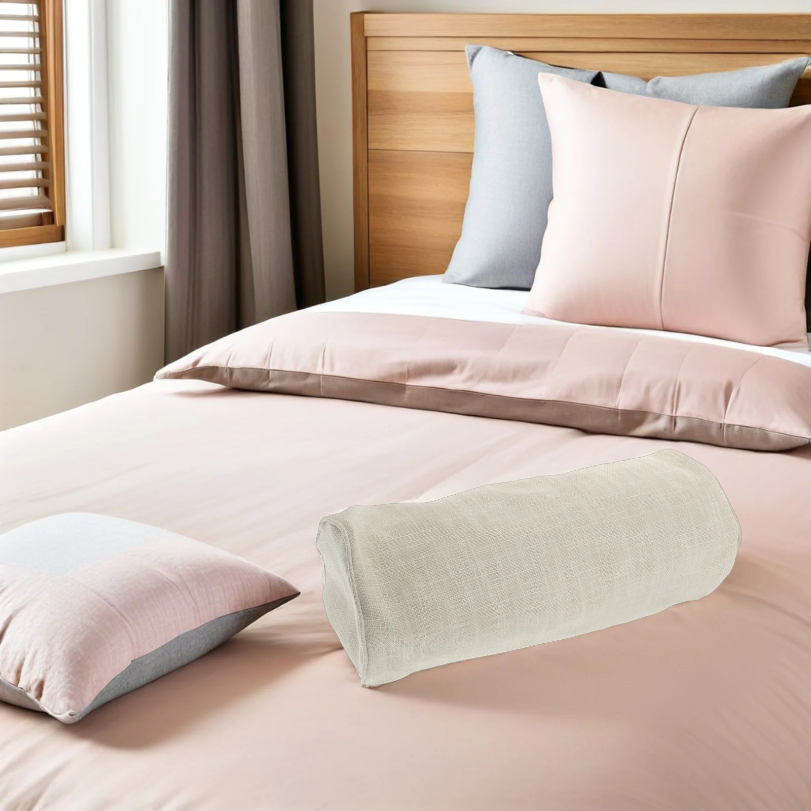 Round Pillow Cover Cylindrical Lumbar Pillowcase Soft Neck Roll Pillow Protector Breathable Cotton Linen 15.7x5.9 Inch White
Round Pillow Cover Cylindrical Lumbar Pillowcase Soft Neck Roll Pillow Protector Breathable Cotton Linen 15.7x5.9 Inch White