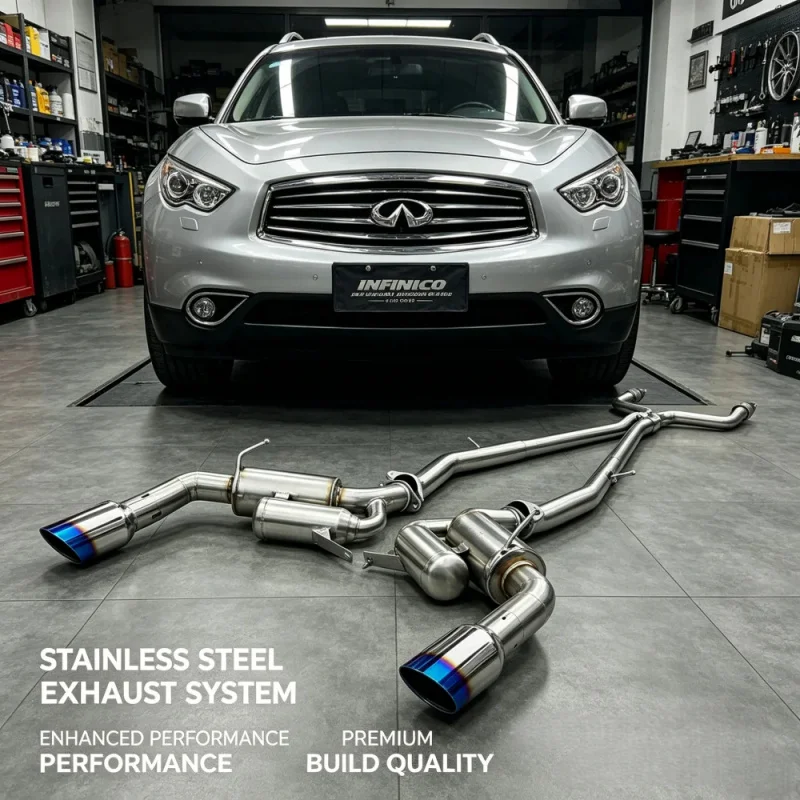 Car Exhaust Catback for Infiniti FX50 5.0L V8 2009-2019 Stainless Steel Muffler Racing Performance Exhaust Pipe Sound Upgrade
Car Exhaust Catback for Infiniti FX50 5.0L V8 2009-2019 Stainless Steel Muffler Racing Performance Exhaust Pipe Sound Upgrade