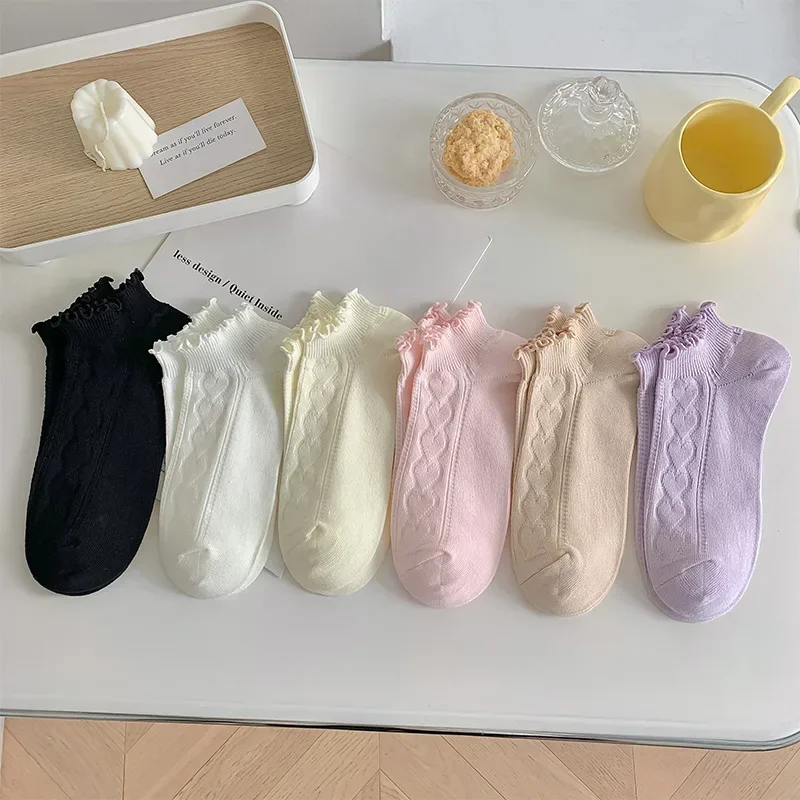 Носки JK Lolita милые кавайные с оборками однотонные женские короткие носки хлопковые тонкие дышащие низкие носки до щиколотки носки
Носки JK Lolita милые кавайные с оборками однотонные женские короткие носки хлопковые тонкие дышащие низкие носки до щиколотки носки