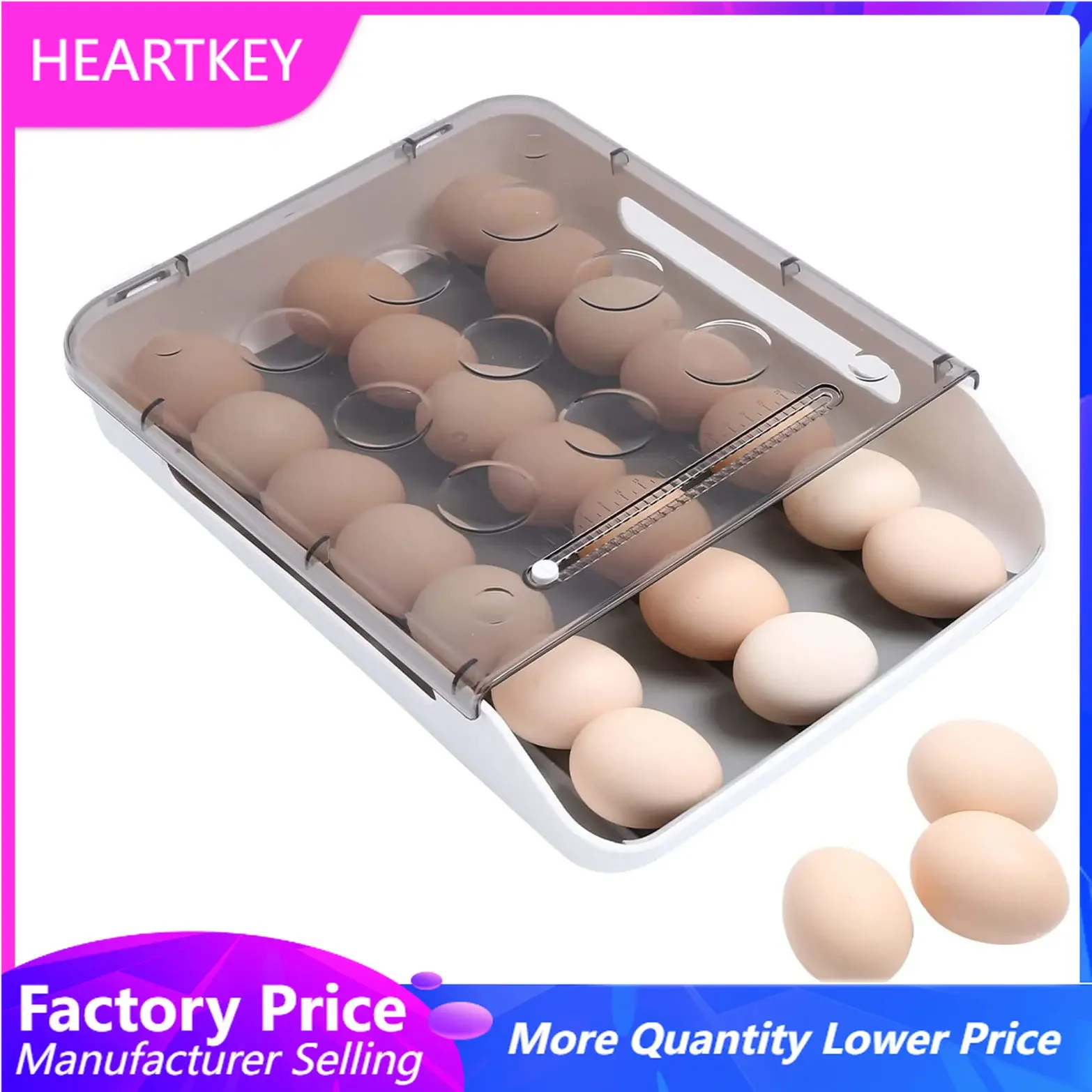Drawer Type Automatic Scrolling Storage Containers Fresh Egg Finishing Thickened Large Capacity Egg Tray Organizer Storage Box
Drawer Type Automatic Scrolling Storage Containers Fresh Egg Finishing Thickened Large Capacity Egg Tray Organizer Storage Box