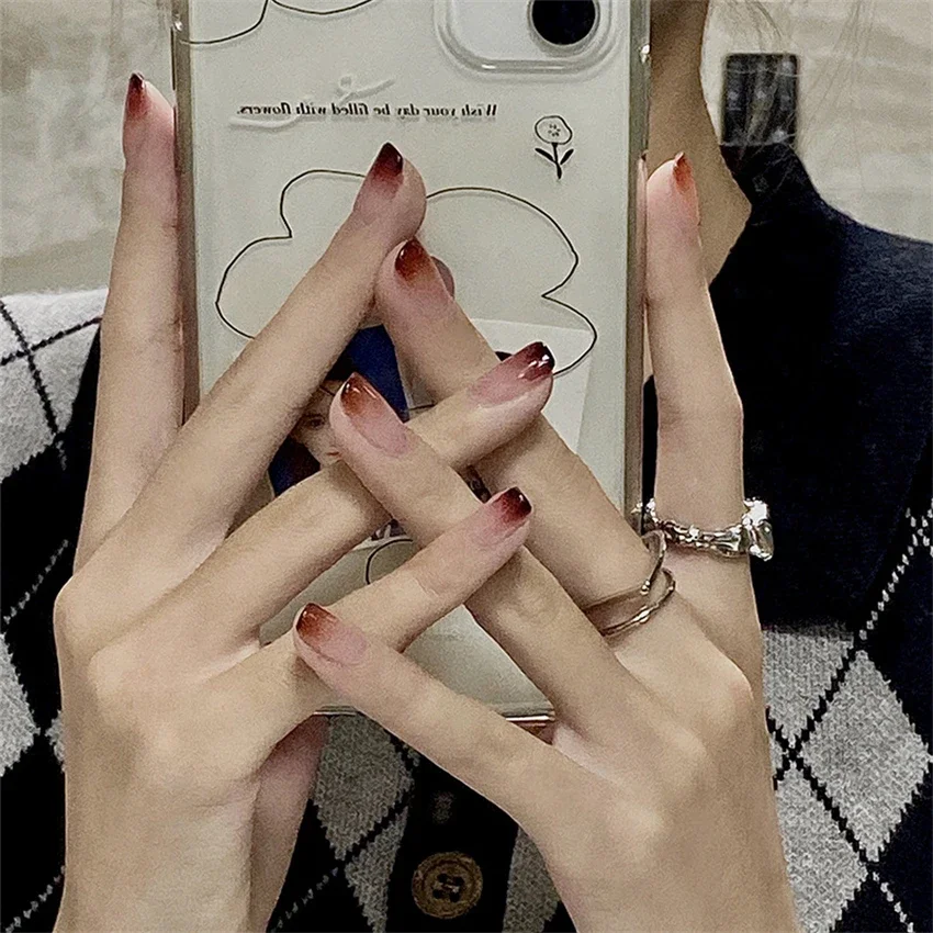 24Pcs/Set Berry Gradient Wearable False Nails Full Coverage French Fake Nail Tips Removable Acrylic Press on Nails Art Finished
24Pcs/Set Berry Gradient Wearable False Nails Full Coverage French Fake Nail Tips Removable Acrylic Press on Nails Art Finished