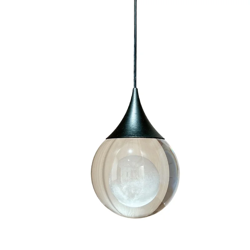 Bedroom bedside lamp Modern minimalist creative new moon bar crystal art small chandelier
Bedroom bedside lamp Modern minimalist creative new moon bar crystal art small chandelier