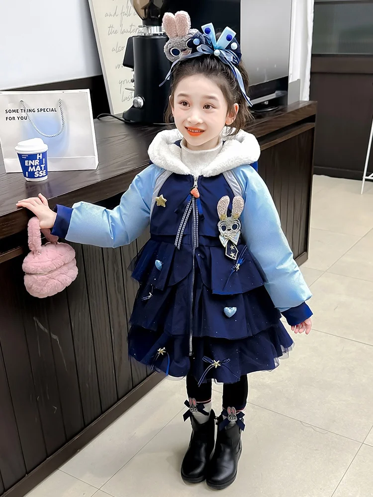 Thiened Fce Warm Cotton Jaet for Girls Winter New Sle Judy Rabbit Police Coat Children's Clothing Princ Sle Str...
Thiened Fce Warm Cotton Jaet for Girls Winter New Sle Judy Rabbit Police Coat Children's Clothing Princ Sle Str...