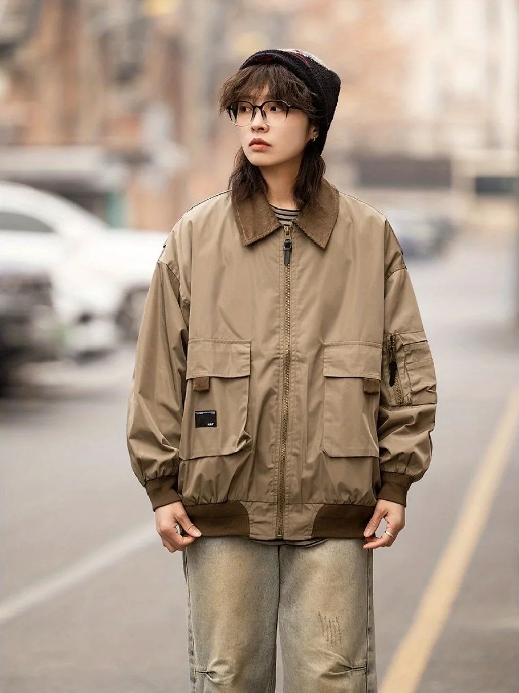 Loose Fit Pilot Jaet ex Spring Autumn Multi ket Retro American Hunting Sle Loose Collar Outerwear for Men And Women
Loose Fit Pilot Jaet ex Spring Autumn Multi ket Retro American Hunting Sle Loose Collar Outerwear for Men And Women