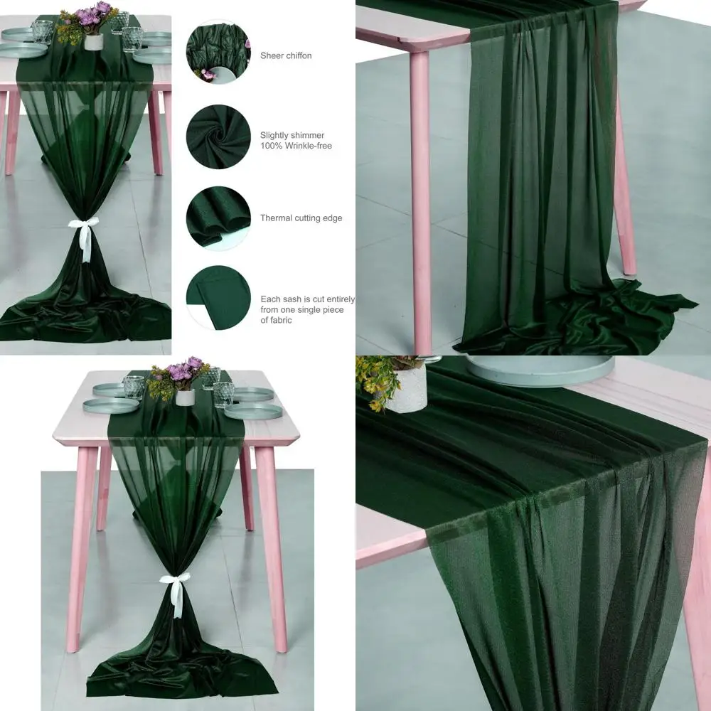 12 Pack Hunter Green 29x120 Chiffon Table Runners for Wedding, Shower, Party & Event Decorations
12 Pack Hunter Green 29x120 Chiffon Table Runners for Wedding, Shower, Party & Event Decorations