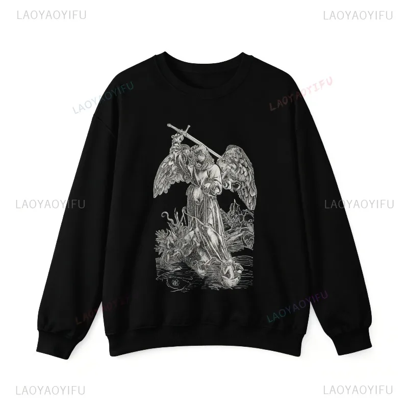 Archangel Michael Sweatshirt Christian Crewneck Catholic Hoodie Saint Michael Pullover Winter Clothes Women Clothing
Archangel Michael Sweatshirt Christian Crewneck Catholic Hoodie Saint Michael Pullover Winter Clothes Women Clothing