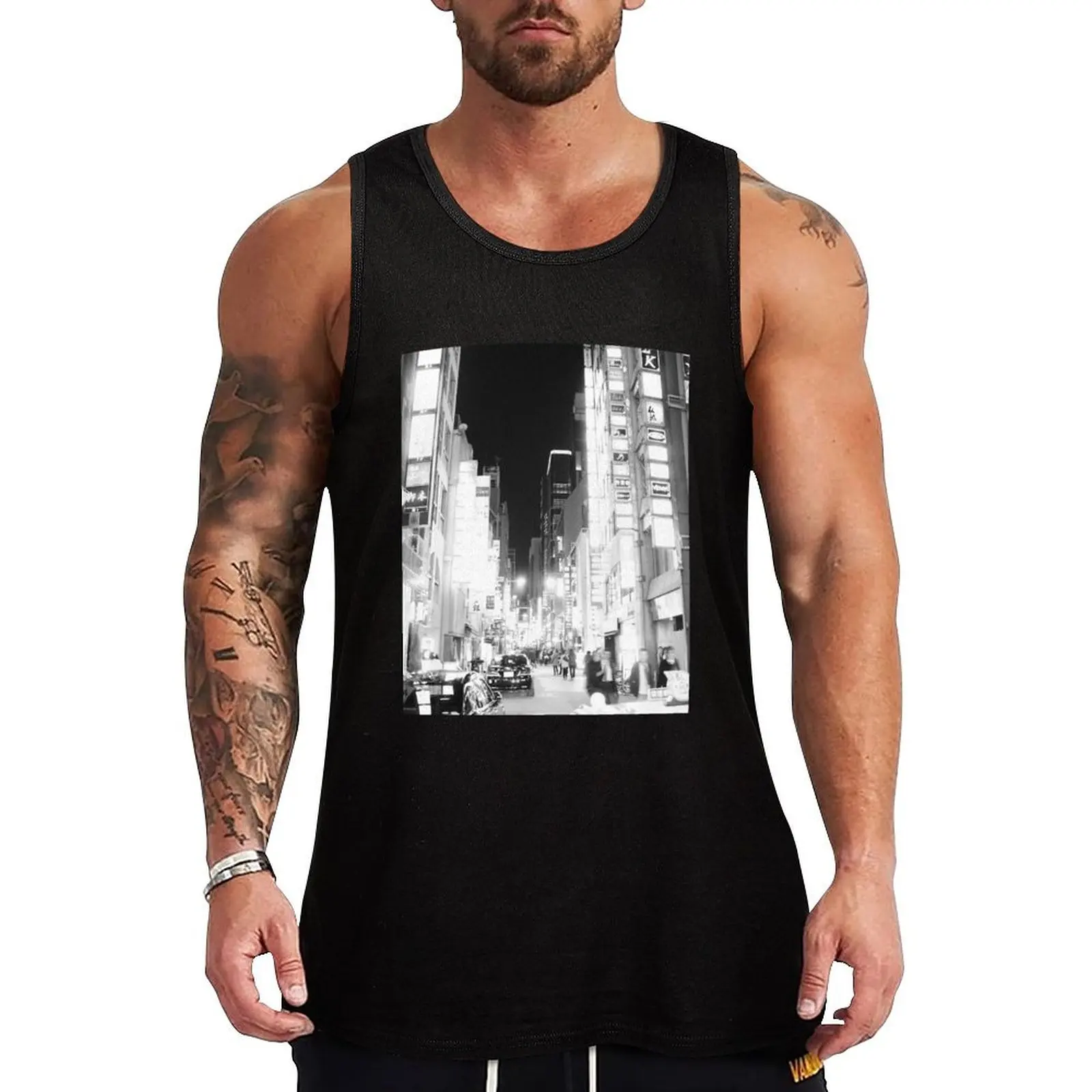 Black and White, Neon Tokyo Street Tank Top gym clothes man fitness Male vest gym shirt man singlet for men
Black and White, Neon Tokyo Street Tank Top gym clothes man fitness Male vest gym shirt man singlet for men