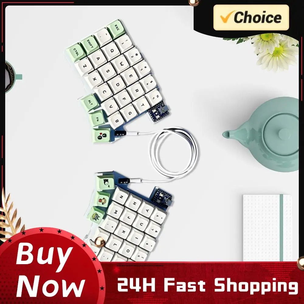 Split Keyboard Wired Programmable Keyboard Hot Swap Split-layout Keyboard Support QMK/VIAL Customized PC Gamer Accessories