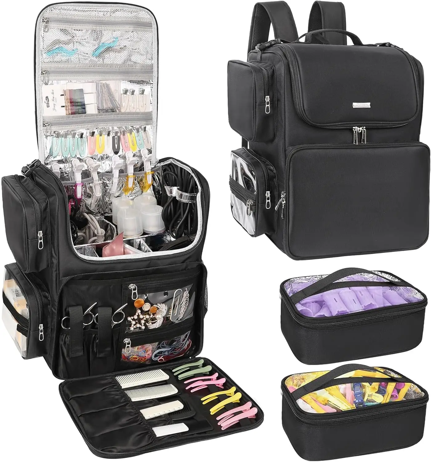 Heat-Insulated Hair Tools Travel Backpack for Stylists, Adjustable Dividers, Large Capacity, Waterproof Oxford Fabric
Heat-Insulated Hair Tools Travel Backpack for Stylists, Adjustable Dividers, Large Capacity, Waterproof Oxford Fabric