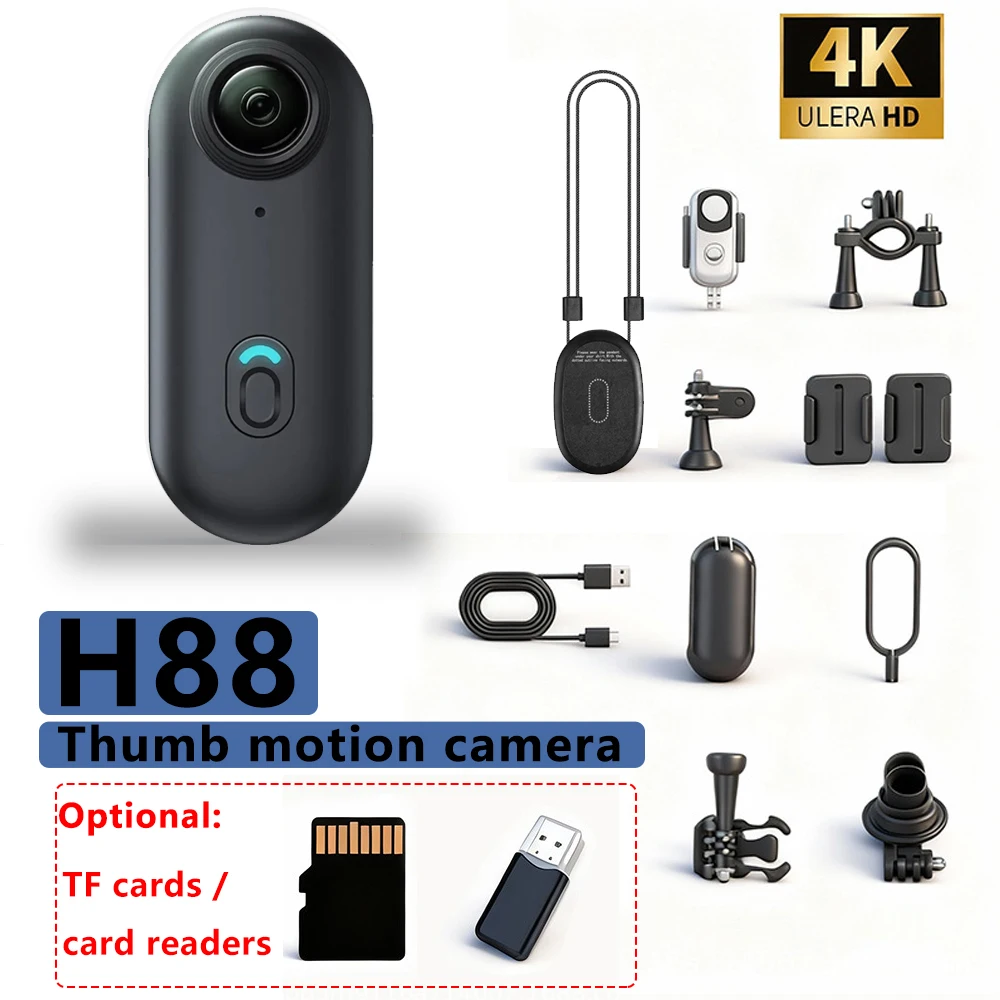 Экшн-камера H88 4K FHD с длительным временем автономной работы, водонепроницаемость до 30 м, Wi-Fi, мини-камера для спорта, экшн-камера для шлема, мотоциклов
Экшн-камера H88 4K FHD с длительным временем автономной работы, водонепроницаемость до 30 м, Wi-Fi, мини-камера для спорта, экшн-камера для шлема, мотоциклов