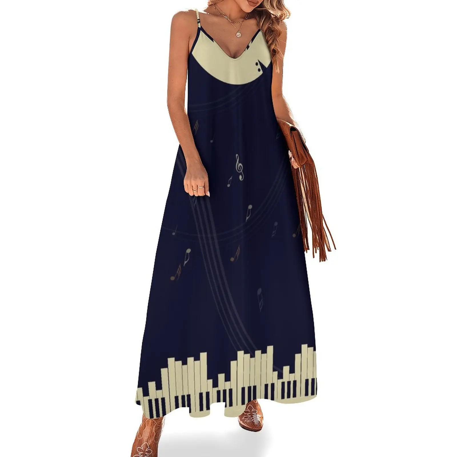 Piano Jazz Festival Concert Singer Crew Neck Navy Beige Sleeveless Dress Woman clothes cute dress
Piano Jazz Festival Concert Singer Crew Neck Navy Beige Sleeveless Dress Woman clothes cute dress