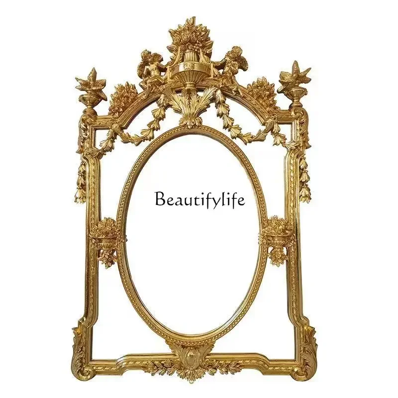 Z.**European retro fireplace decorative mirror carved wall hanging mirror
Z.**European retro fireplace decorative mirror carved wall hanging mirror