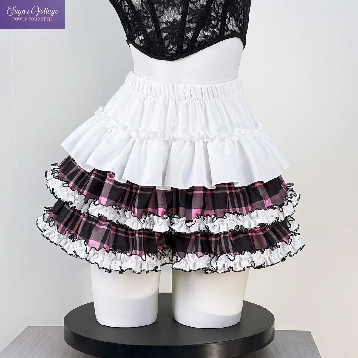 Sweet Lolita Kawaii Japanese Plaid Piano Key Ruffle Tiered Cake Mini Skirt Women Girls Black White Pink Dailywear Cosplay Outfit
Sweet Lolita Kawaii Japanese Plaid Piano Key Ruffle Tiered Cake Mini Skirt Women Girls Black White Pink Dailywear Cosplay Outfit