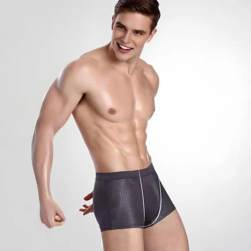 Comfortable Men Undergarments Breathable Ice Silk Mesh Boxer Underwear with Elastic Waistband for Women Quick Drying Panties
Comfortable Men Undergarments Breathable Ice Silk Mesh Boxer Underwear with Elastic Waistband for Women Quick Drying Panties