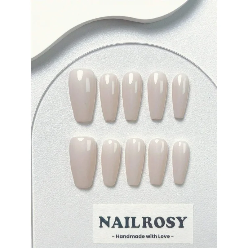 nailrosy 10Pcs Handmade Press On Nails Kit Long Coffin Beige And White Elegant Minimalist Old Money Japanese Style Modern Korea
nailrosy 10Pcs Handmade Press On Nails Kit Long Coffin Beige And White Elegant Minimalist Old Money Japanese Style Modern Korea